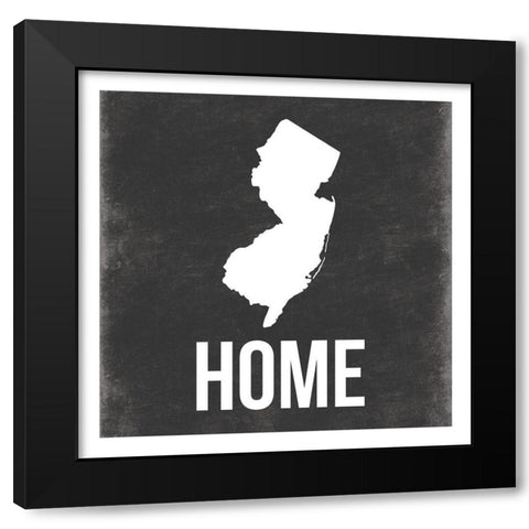 New Jersey Black Modern Wood Framed Art Print with Double Matting by Grey, Jace