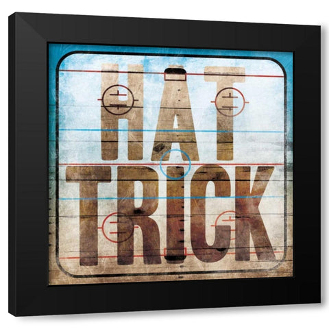Hat trick Black Modern Wood Framed Art Print by Grey, Jace