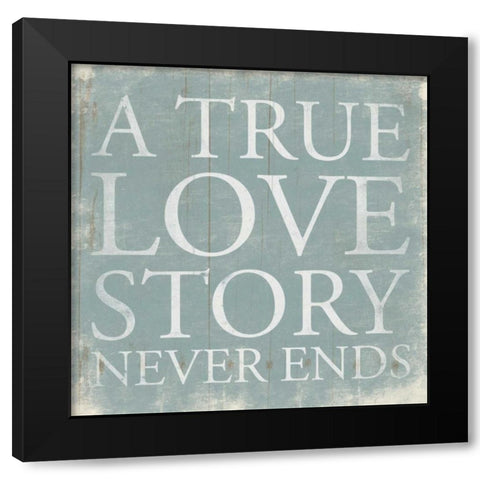 True love 2 Black Modern Wood Framed Art Print by Grey, Jace