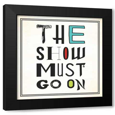 The Show Black Modern Wood Framed Art Print by Grey, Jace