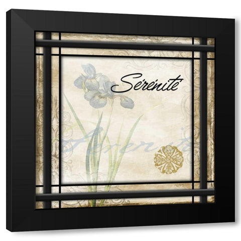 Serenite Black Modern Wood Framed Art Print by Grey, Jace