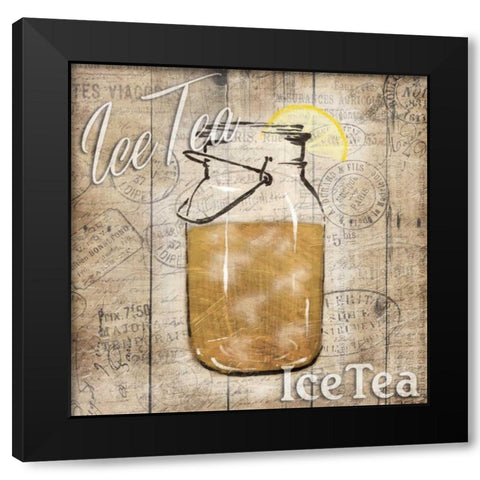 Wood Ice tea Black Modern Wood Framed Art Print by Grey, Jace