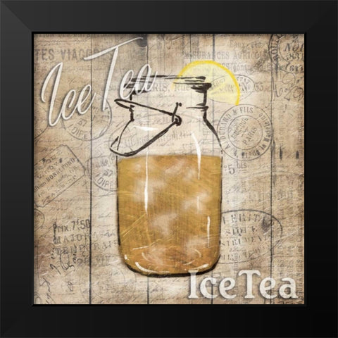 Wood Ice tea Black Modern Wood Framed Art Print by Grey, Jace