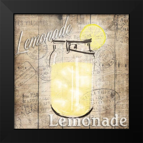 Wood Lemonade Black Modern Wood Framed Art Print by Grey, Jace