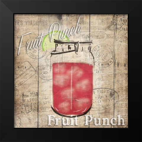 Wood Fruit Punch Black Modern Wood Framed Art Print by Grey, Jace