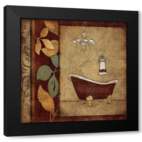 Fall bath mate Black Modern Wood Framed Art Print with Double Matting by Grey, Jace