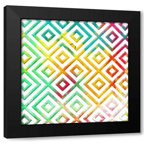 Bright Cosmic pattern mate Black Modern Wood Framed Art Print by Grey, Jace