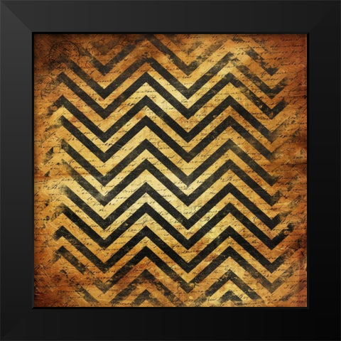 BlackGold Geo 1 Black Modern Wood Framed Art Print by Grey, Jace