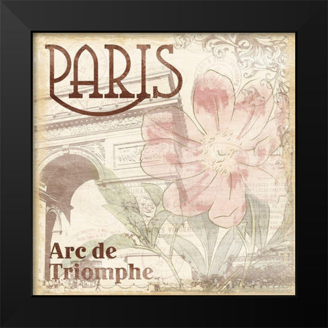 Paris Arc Black Modern Wood Framed Art Print by Grey, Jace