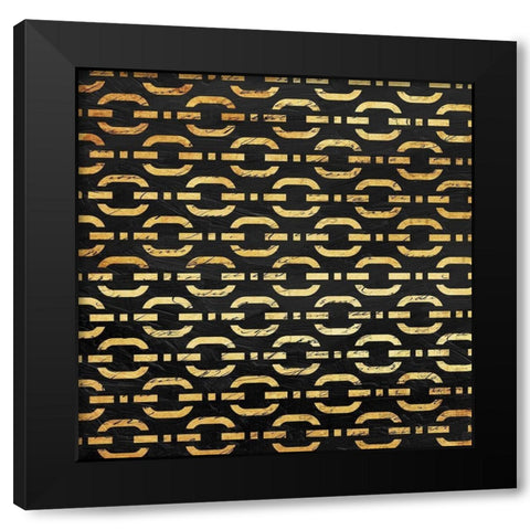 Chain links Black Modern Wood Framed Art Print by Grey, Jace