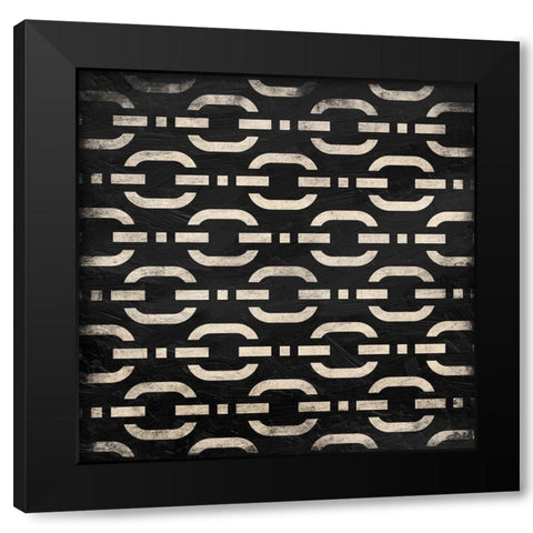 Cream Links Black Modern Wood Framed Art Print with Double Matting by Grey, Jace