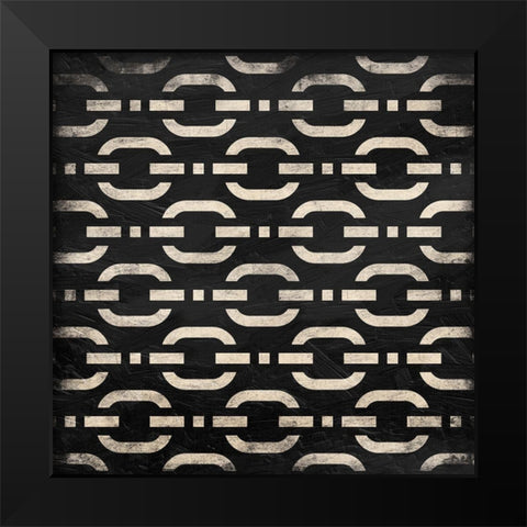 Cream Links Black Modern Wood Framed Art Print by Grey, Jace