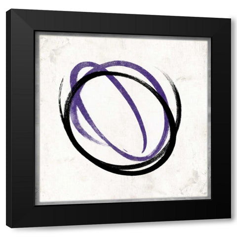 Abstract circle purple Black Modern Wood Framed Art Print by Grey, Jace