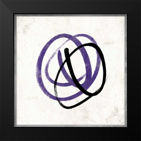 Abstract Circle Mate Purple Black Modern Wood Framed Art Print by Grey, Jace