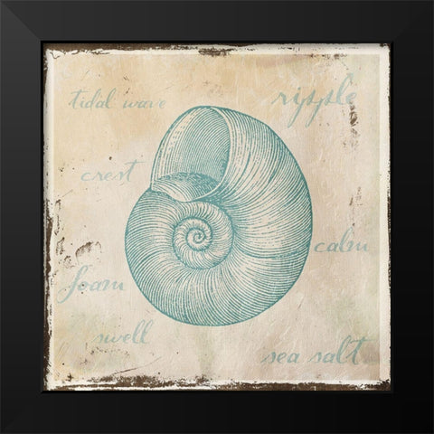 Stamped Shell Three Black Modern Wood Framed Art Print by Grey, Jace