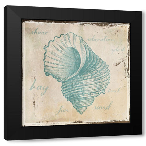 Stamped Shell Four Black Modern Wood Framed Art Print by Grey, Jace