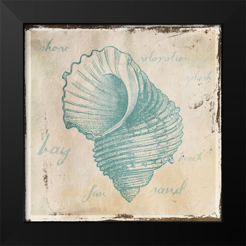 Stamped Shell Four Black Modern Wood Framed Art Print by Grey, Jace