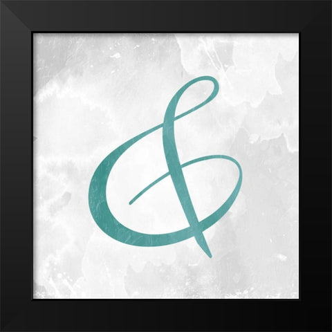 Bath Ampersand Black Modern Wood Framed Art Print by Grey, Jace