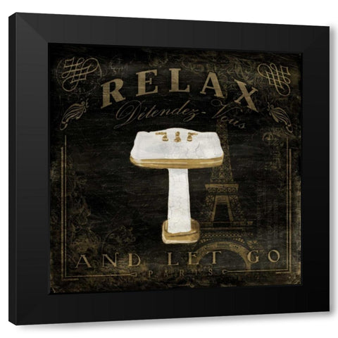 Classic Relax Sink Black Modern Wood Framed Art Print by Grey, Jace