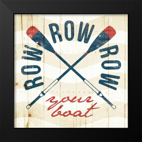 Row Your Boat Black Modern Wood Framed Art Print by Grey, Jace