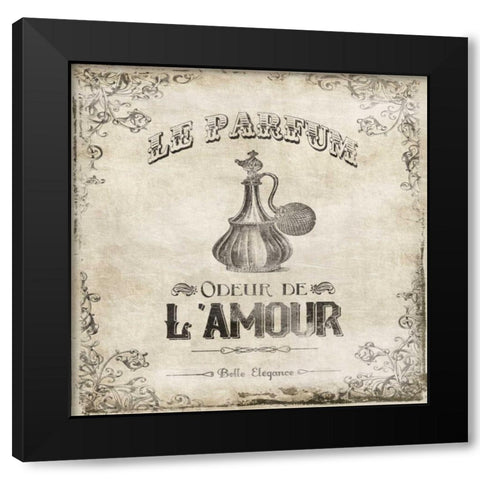 Le Parfum Black Modern Wood Framed Art Print with Double Matting by Grey, Jace
