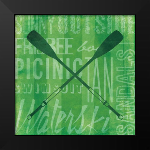 Summer Bright Oars Black Modern Wood Framed Art Print by Grey, Jace