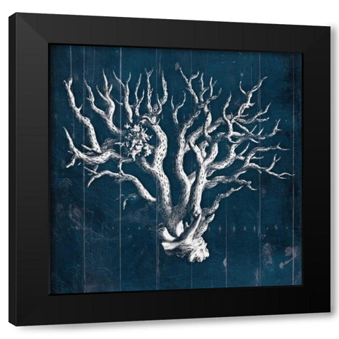 Wood Coral five Black Modern Wood Framed Art Print with Double Matting by Grey, Jace