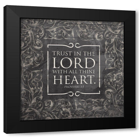 Lord With Heart Neutral Black Modern Wood Framed Art Print with Double Matting by Grey, Jace
