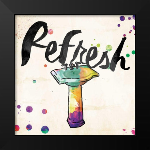 Refresh Colorful Sink Black Modern Wood Framed Art Print by Grey, Jace