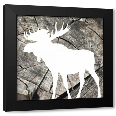 Wood Moose Reverse Mate Black Modern Wood Framed Art Print with Double Matting by Grey, Jace