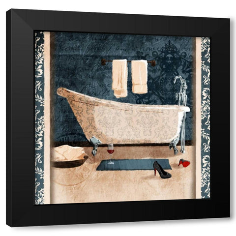 Relaxation Tub Black Modern Wood Framed Art Print by Grey, Jace
