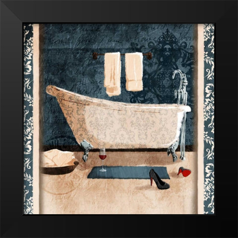 Relaxation Tub Black Modern Wood Framed Art Print by Grey, Jace