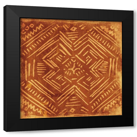 Tribal Sketch Black Modern Wood Framed Art Print by Grey, Jace