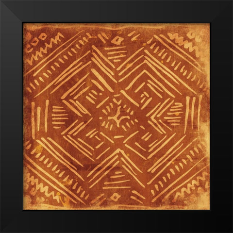 Tribal Sketch Black Modern Wood Framed Art Print by Grey, Jace