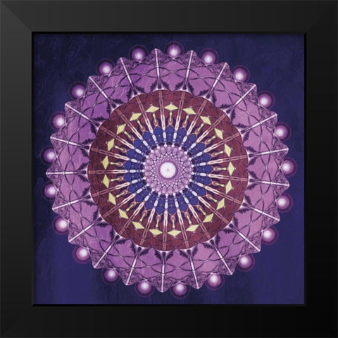 Circular BoHo Black Modern Wood Framed Art Print by Grey, Jace