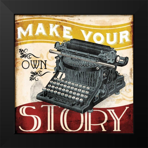 Your Own Story Black Modern Wood Framed Art Print by Grey, Jace