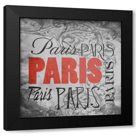 Paris Victorian Black Modern Wood Framed Art Print by Grey, Jace