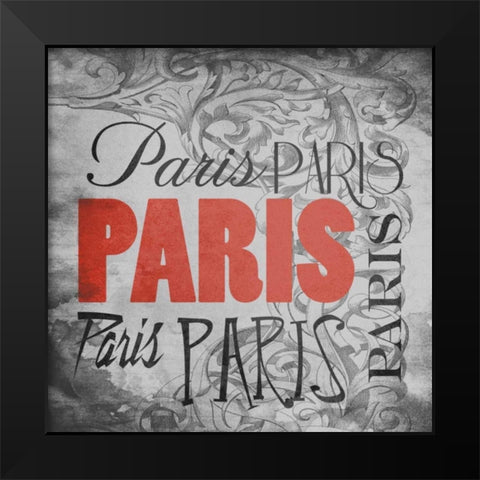 Paris Victorian Black Modern Wood Framed Art Print by Grey, Jace