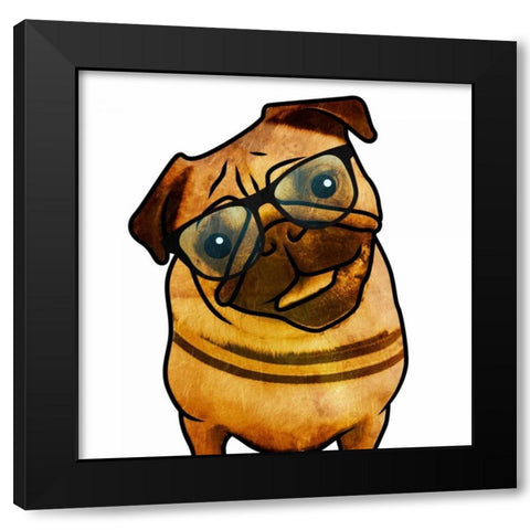Elton Black Modern Wood Framed Art Print by Grey, Jace