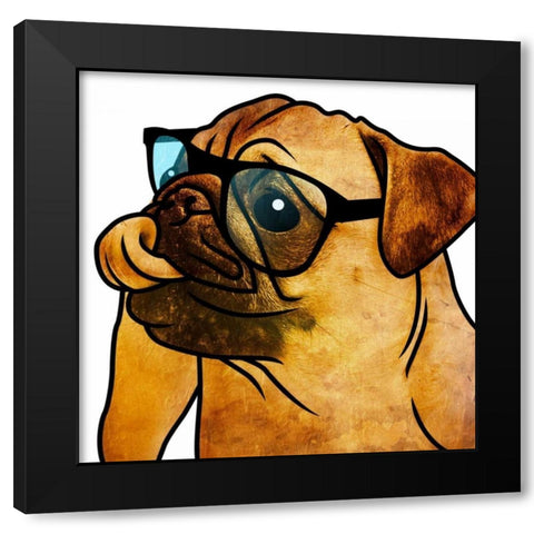 Morris Black Modern Wood Framed Art Print with Double Matting by Grey, Jace