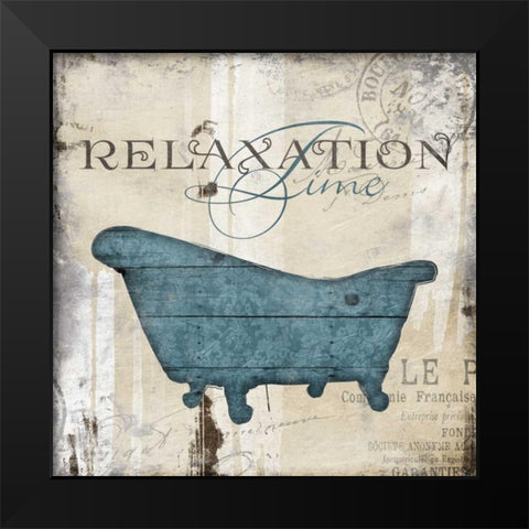 Relaxation Time Black Modern Wood Framed Art Print by Grey, Jace