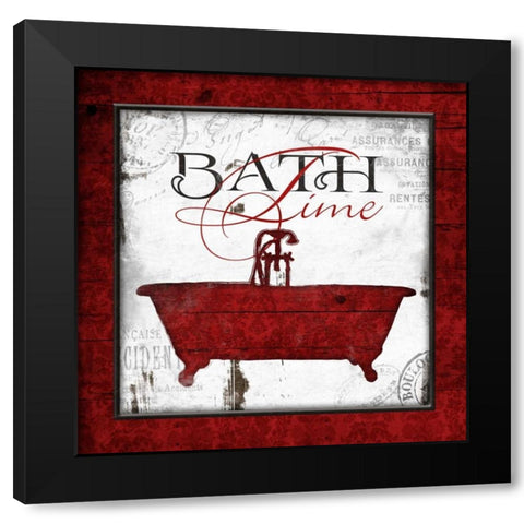 Crimson Bath Time Black Modern Wood Framed Art Print by Grey, Jace