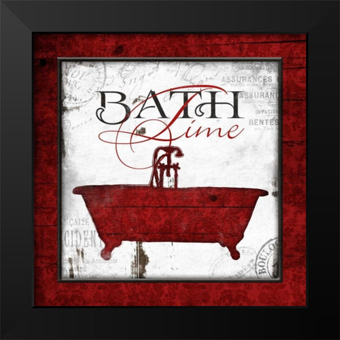 Crimson Bath Time Black Modern Wood Framed Art Print by Grey, Jace