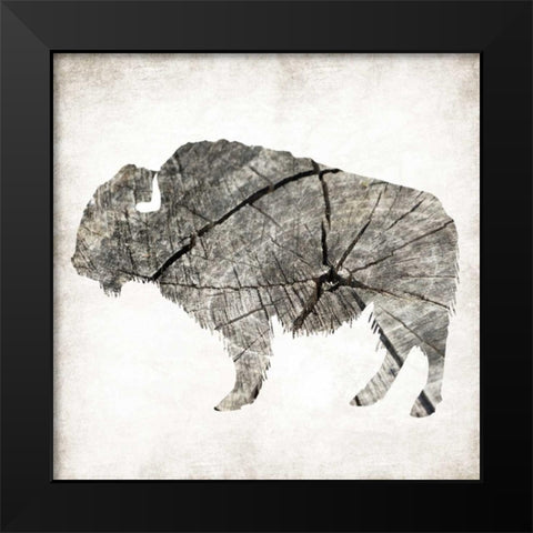 Buffalo Rings Mineral Black Modern Wood Framed Art Print by Grey, Jace