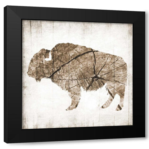 Buffalo Rings Black Modern Wood Framed Art Print with Double Matting by Grey, Jace