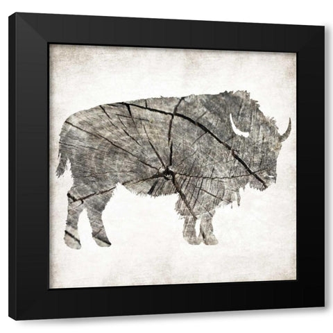 Buffalo Rings Mineral Black Modern Wood Framed Art Print by Grey, Jace