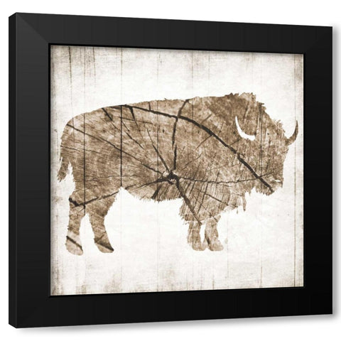Buffalo Rings Black Modern Wood Framed Art Print with Double Matting by Grey, Jace