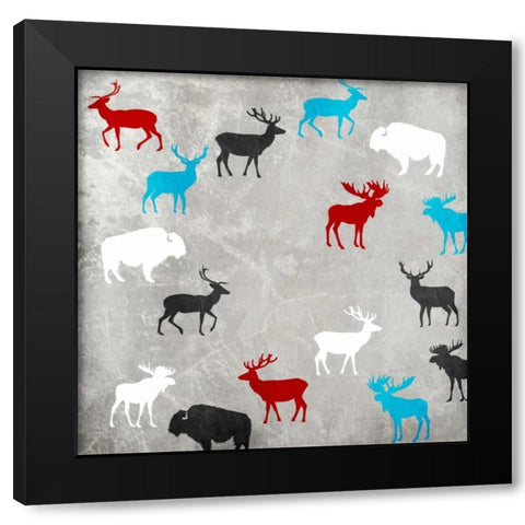 All In Together Black Modern Wood Framed Art Print by Grey, Jace