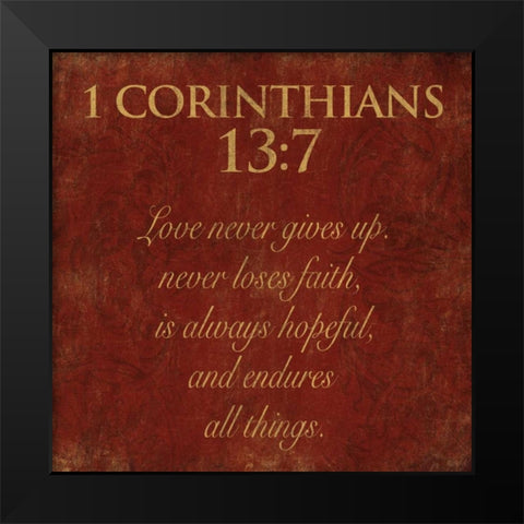 Corinthians Spice Black Modern Wood Framed Art Print by Grey, Jace