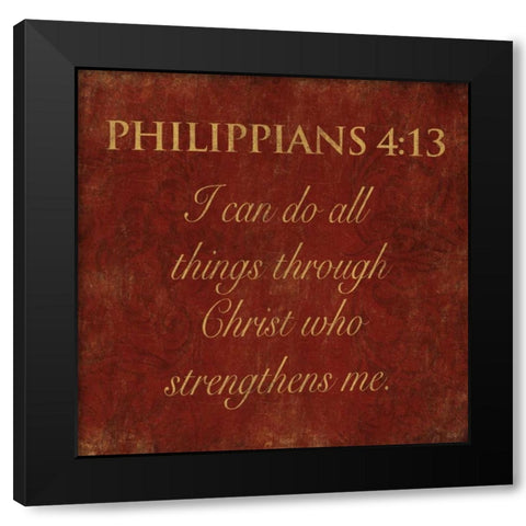 Philippians Spice Black Modern Wood Framed Art Print by Grey, Jace